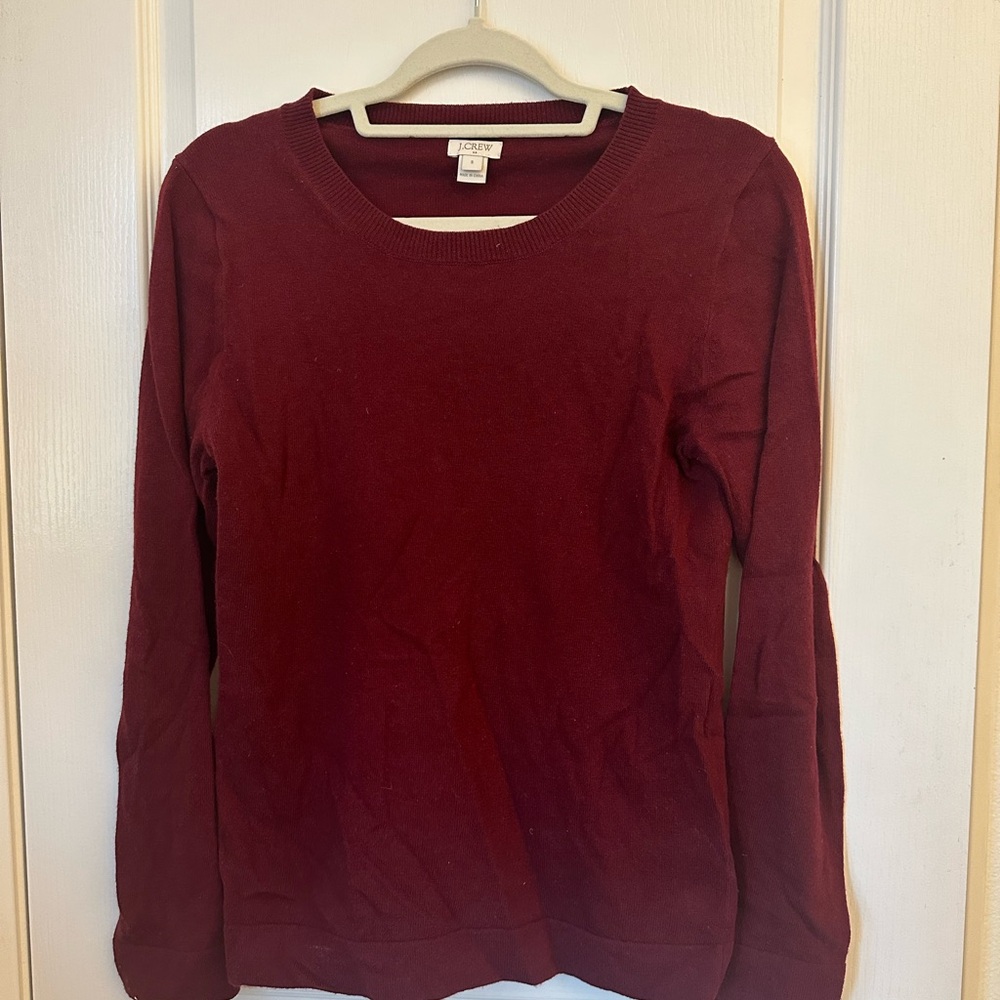 J. Crew Red Long Sleeve Sweatshirt
